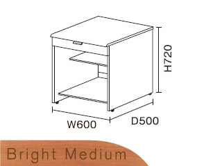 【クリックで詳細表示】ビクターインテリア 【ニューワークスタジオ】 PCワゴン DD-S430-ME(ブライトミディアム)