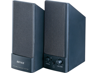【クリックで詳細表示】BUFFALO/バッファロー BSPKMA01BKA スピーカー 3.5mmミニプラグ接続 内蔵電源 ブラック