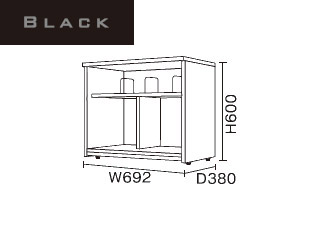【クリックで詳細表示】ビクターインテリア 【ニューワークスタジオ FLAT】オプションユニット サブデスク DD-S700-BK(ブラック)
