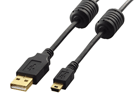 U2C-MF05BK USB2.0�P�[�u��/�t�F���C�g�R�A�t A-miniB�^�C�v/0.5m(�u���b�N)