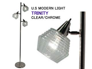 【クリックで詳細表示】DELIGHT/U.S MODERN LIGHT LT109 TRINITY CLEAR/CHROME(トリニティ クリア/クローム)