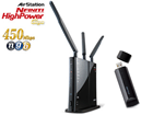 11n/g/b�Ή� 450Mbps ����LAN���[�^�[ USB�q�@�Z�b�g WZR-HP-G450H/U �G�A�X�e�[�V����