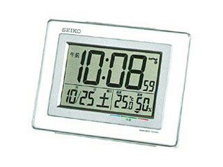 【クリックで詳細表示】SEIKO/セイコークロック 温湿度表示(快適度表示)つき 電波目覚まし時計 ホワイト 【SQ686W 】