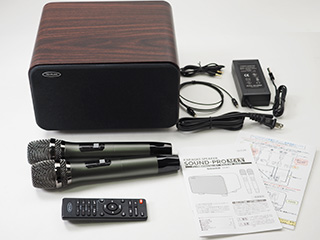 TKMI-008 カラオケスピーカー サウンドプロMAX ワイヤレスマイク2本付き サウンド・プロ マックス