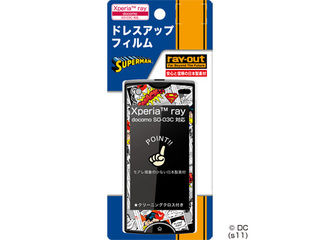 【クリックで詳細表示】ray-out/レイ・アウト RT-WSO03CB/SM Xperia ray SO-03C用スーパーマンキャラクタードレスアップフィルム