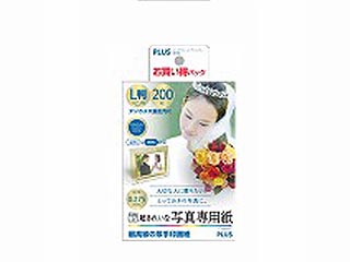 【クリックで詳細表示】PLUS/プラス IT-200L-PP 超きれいな写真専用紙 L判 200枚入