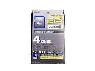 【クリックでお店のこの商品のページへ】シー・エフ・デー販売 CSDC-4GC6 SDHC対応 SDメモリカード 4GB