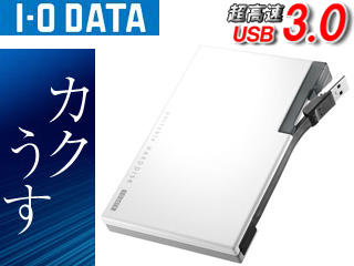 【クリックでお店のこの商品のページへ】【Windows 8対応】 ＜br＞ I・O DATA/アイ・オー・データ USB3.0対応 ポータブルハードディスク 500GB HDPV-UT500WB スノーホワイト 「ケーブル収納カクうす」