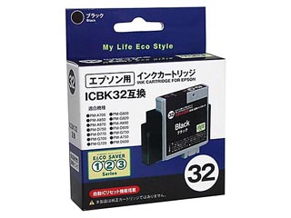 【クリックで詳細表示】OME-32BA エプソン互換インクカートリッジ ブラック (ICBK32)