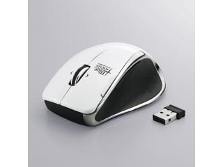 【クリックでお店のこの商品のページへ】BSMBW03WH BlueLED無線マウス 超高感度2.4GHz 6ボタンチルト ホワイト