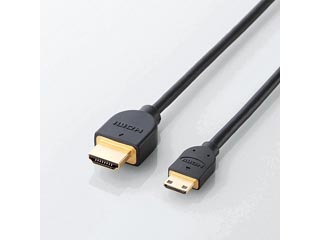 【クリックでお店のこの商品のページへ】DH-HD14EM07BK イーサネット対応 HIGH SPEED HDMI-Miniケーブル 0.7m