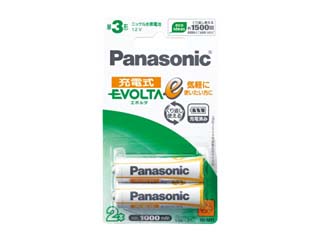 【クリックで詳細表示】充電式エボルタe HHR-3LVS/2B ニッケル水素電池 単3形2本パック