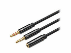 VENTION 2~3.5mm Male to 4 Pole 3.5mm Female I[fBIP[u 0.3m Black ABS Type BB-5060