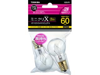 【クリックでお店のこの商品のページへ】KR100V54WXCL2PA(クリヤー)2個パック【ミニクリX 寿命約2倍長寿命設計】