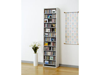 【クリックで詳細表示】【DVD/CDラック】 CDストッカー540 (ホワイト) CS540W