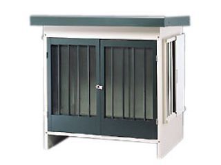 【クリックで詳細表示】スチール犬舎 SL-100W グレー