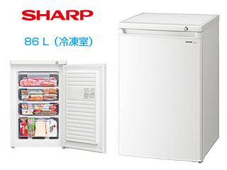 FJ-HS9X-W 直冷式冷凍庫 (ホワイト系) 【86L】