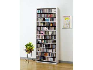 【クリックで詳細表示】【DVD/CDラック】 CDストッカー924 (ホワイト) CS924W