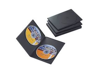 【クリックでお店のこの商品のページへ】CCD-DVDS05BK スリムDVDトールケース(2枚収納タイプ) 5枚セット ブラック