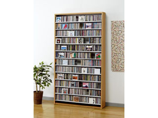 【クリックで詳細表示】【DVD/CDラック】 CDストッカー1284 (ナチュラル) CS1284N