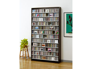 【クリックで詳細表示】【DVD/CDラック】 CDストッカー1284 (ダーク) CS1284D