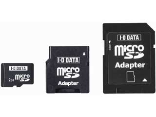 SDMC-2G/A（2GB）microSDカード（SD&miniSDアダプター付き） ※台数限定大特価！