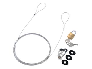 【クリックで詳細表示】SL-59 パソコンセキュリティワイヤーロック(南京錠)