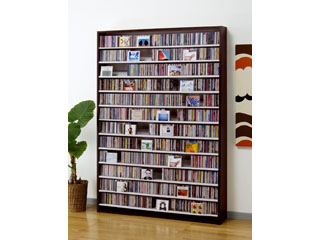 【クリックで詳細表示】【数量限定！】【DVD/CDラック】 CDストッカー1668 (ダーク) CS1668D