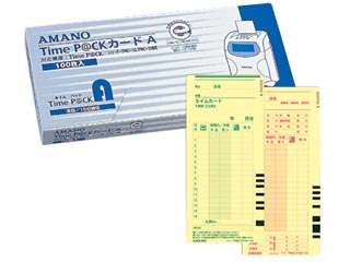【クリックで詳細表示】【TimeP＠CK/タイムパック カード】タイムカード(4欄) カードA 月末(31日)/15日締め用(100枚入/1箱)