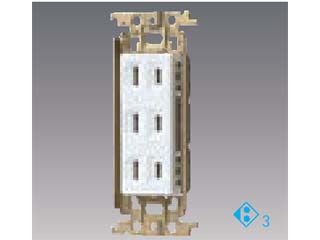 【クリックでお店のこの商品のページへ】WTF13033WK 埋込トリプルコンセント