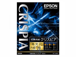 【クリックで詳細表示】K6G20SCKR 写真用紙クリスピア 高光沢 六切 20枚入り