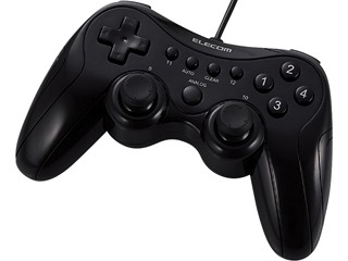 【クリックで詳細表示】JC-U2912FBK 12ボタンアナログ/デジタルUSBゲームパッド ブラック