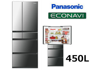 NR-F453HPX-X パーシャル搭載冷蔵庫 【450L】(オニキスミラー 