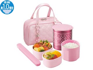 Sz Ga02 Pa 女性用保温弁当箱 ピンク 箸 バッグ付 ムラウチドットコム