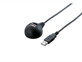 【クリックで詳細表示】BSUC20EDBK USB延長ケーブル USB2.0 スタンド付 2.0m ブラック