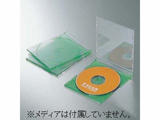 【クリックでお店のこの商品のページへ】CFC-01GN02 スリムCDケース(同色3枚セット) グリーン02