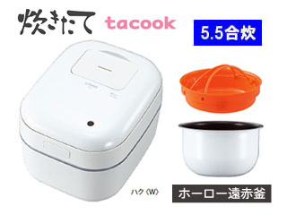 JPQ-A100(W) IH炊飯ジャー 炊きたて tacook/タクック 【5.5合炊き】(ハク) 【 ムラウチドットコム 】