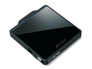 【クリックで詳細表示】USB2.0ポータブルDVDドライブ Wケーブル付 クリスタルブラック DVSM-PC58U2V-BK