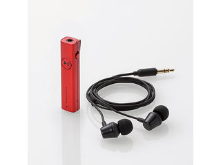 ステレオヘッドホン付きマイク搭載Bluetoothレシーバー レッド LBT