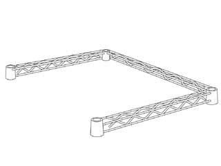 【クリックでお店のこの商品のページへ】【Home ERECTA】 三方クロスバー H2430TWW/ホワイト