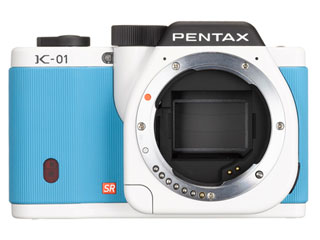 アウトレット】PENTAX K-01 ボディ(ホワイト×ブルー) 【ケー