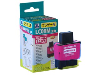 【クリックで詳細表示】JIT-B09M ブラザー LC09M マゼンタ対応 ジットリサイクルインク