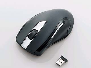 【クリックで詳細表示】M-BL08DBBK Touch＆GoセンサーワイヤレスBlueLEDマウス/5ボタン/ブラック