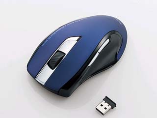 【クリックで詳細表示】【メーカー在庫限り！】M-BL08DBBU Touch＆GoセンサーワイヤレスBlueLEDマウス/5ボタン/ブルー