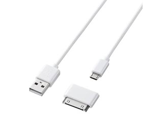 【クリックで詳細表示】iPod・iPhone・iPad用USBDock付マイクロUSBケーブル IPUSB15WA