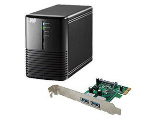 USB3.0/2.0 RAIDケース(HDD2台用) USB3.0 PCI Expressボードセット RS ...