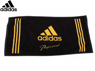 アディダスプロフェッショナルバスタオル Hr660 カラー ブラック ライトオールドゴールド サイズ 34 72cm ムラウチドットコム