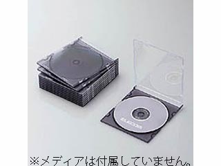 【クリックで詳細表示】CCD-017CBK スリムCD/DVDケース(10枚セット) クリアブラック