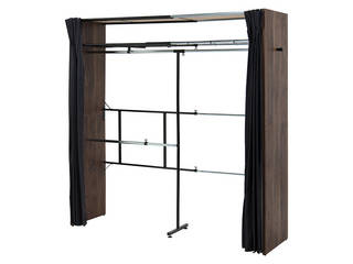 納期未定 最大耐荷重45kg 伸縮クローゼット 衣類収納 高さ194cm ウォルナット Vr 7243wn 新生活 ムラウチドットコム