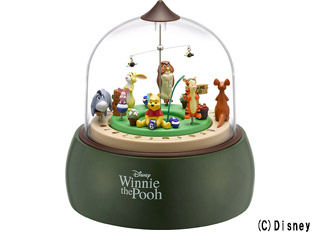 4rh787mc05 ジオラマからくり置時計 くまのプーさん クオーツ ステップ秒針 毎正時オルゴール ムラウチドットコム